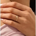 thumbnail image 5 of Jewelerix Minimalist Gold Thin Moissanite Ring with Round Cut Stone, 10K Yellow Gold Vermeil, Dainty 6-Prong Engagement Promise Ring for Women, 5 of 6