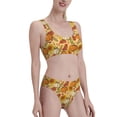 thumbnail image 4 of High Waisted Bikini Sets For Women, Pumpkin And Sunflower Swimsuits Tummy Control, Two Pieces Bathing Suit, 4 of 8