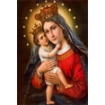 thumbnail image 2 of ABPHOTO 5x7ft Photography Backdrop Christ Madonna and Crown Shining Stars Religion Belief Culture Holy Lights History Pray Merry Christmas Photo Background Backdrops, 2 of 4