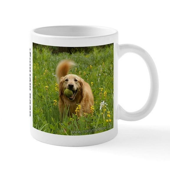 CafePress - Golden Retriever Mug: Good Morning! - 11 oz Ceramic Mug - Novelty Coffee Tea Cup