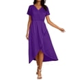 thumbnail image 5 of CIENVNSTG Women's Casual Dresses Solided Color Long Breathable New Dress Elegant Eye-Catching Party Dress, 5 of 5