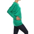 thumbnail image 3 of Moa Collection Women's Relaxed Fit Tunic Top Dolman Sleeve Knit Casual Style, 3 of 4