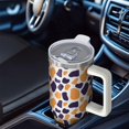 thumbnail image 6 of Leopard Print 40oz Tumbler– Stainless Steel Insulated Tumbler with Handle and Straw, Large Capacity Travel Cup for Hot & Cold Drinks, 6 of 6