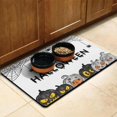 thumbnail image 3 of Halloween Pumpkin Ghost Pet Food Mat Absorbent Water Non-Skid 17x30 Inch Dog Bowl Mat Evil Pumpkin Ghost Dog Feeding Mat Dog Water Bowl Mat for Messy Drinker, 3 of 7