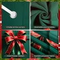 thumbnail image 4 of Red Bow Christmas Banner Gold Trim Holiday Display White Polka Dots Satin Material Festive Backdrop for Christmas Party Holiday Decoration Home Door Decor, 4 of 9