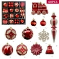 thumbnail image 2 of Set navideño Tren Copo de nieve Bolsa de hielo Pintado Colgante navideño Adornos navideños Colgante Árbol de Navidad Decoración para fiestas navideñas (60), 2 of 7