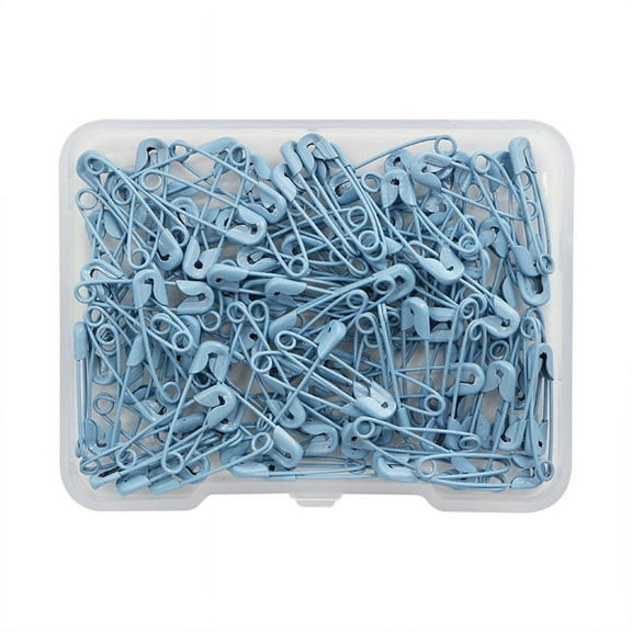 Zhuge 19mm 600PCS Premium Safety Pins, Colored Safety Pins Bulk Sewing Pins for DIY Craft Making and Clothing, Knitting Stitch Marker, Lake Blue