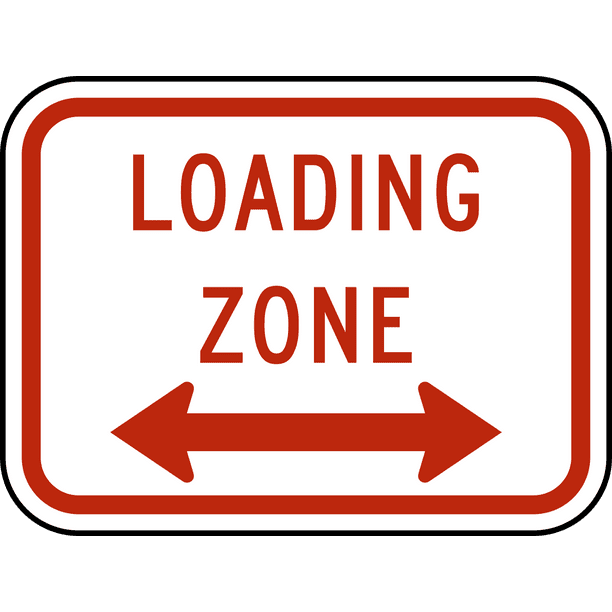 Loading zone Safety Notice Signs For Work Place Safety - 10x7- Aluminum ...