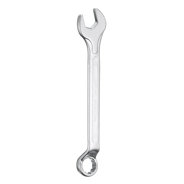 Uxcell Combination Wrench Offset 15mm 75-Degree 12-Point Box End and 15° Angled Open End Metric CR-V Steel Nickel Plated Multi-function Spanners for Mechanics DIY Enthusiasts