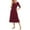 Wine, variant on Diufon Women's Nightgown Cotton Loose Short Sleeve Crewneck Long Nightdress Casual Home Pajamas with Pockets
