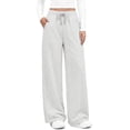 thumbnail image 2 of Fantaslook Womens Wide Leg Sweatpants High Waisted Baggy Pants Fashion Drawstring Athletic Sweatpants with Pockets, 2 of 10