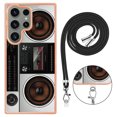 thumbnail image 5 of Slim Fit Case for Samsung Galaxy S24 Ultra, Luxury Pattern Adjustable Crossbody Lanyard Shoulder Neck Strap Clear Design Case for Women Girl Teen Silicone Soft for Samsung Galaxy S24 Ultra,Retro Radio, 5 of 7