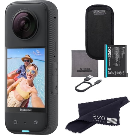 Insta360 X3-ALT2 360 Degree Waterproof Action Camera, Black