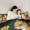 thumbnail image 5 of Manfei Tribal Squirrel Animal Queen Comforter Set, Mystic Rustic Groovy Flower Bedding Sets, Teens Kids Child Reversible Bedding Comforter Set, Ultra Soft Home Decor, 3pcs, 5 of 8