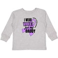 thumbnail image 3 of Inktastic I Wear Violet for My Daddy Hodgkins Lymphoma Awareness Boys or Girls Long Sleeve Toddler T-Shirt, 3 of 5