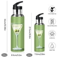 thumbnail image 2 of Yayeee 20oz Insulated Water Bottle Double Wall Stainless Steel with Flip Straw Lid, Green Martini Glass, 2 of 7