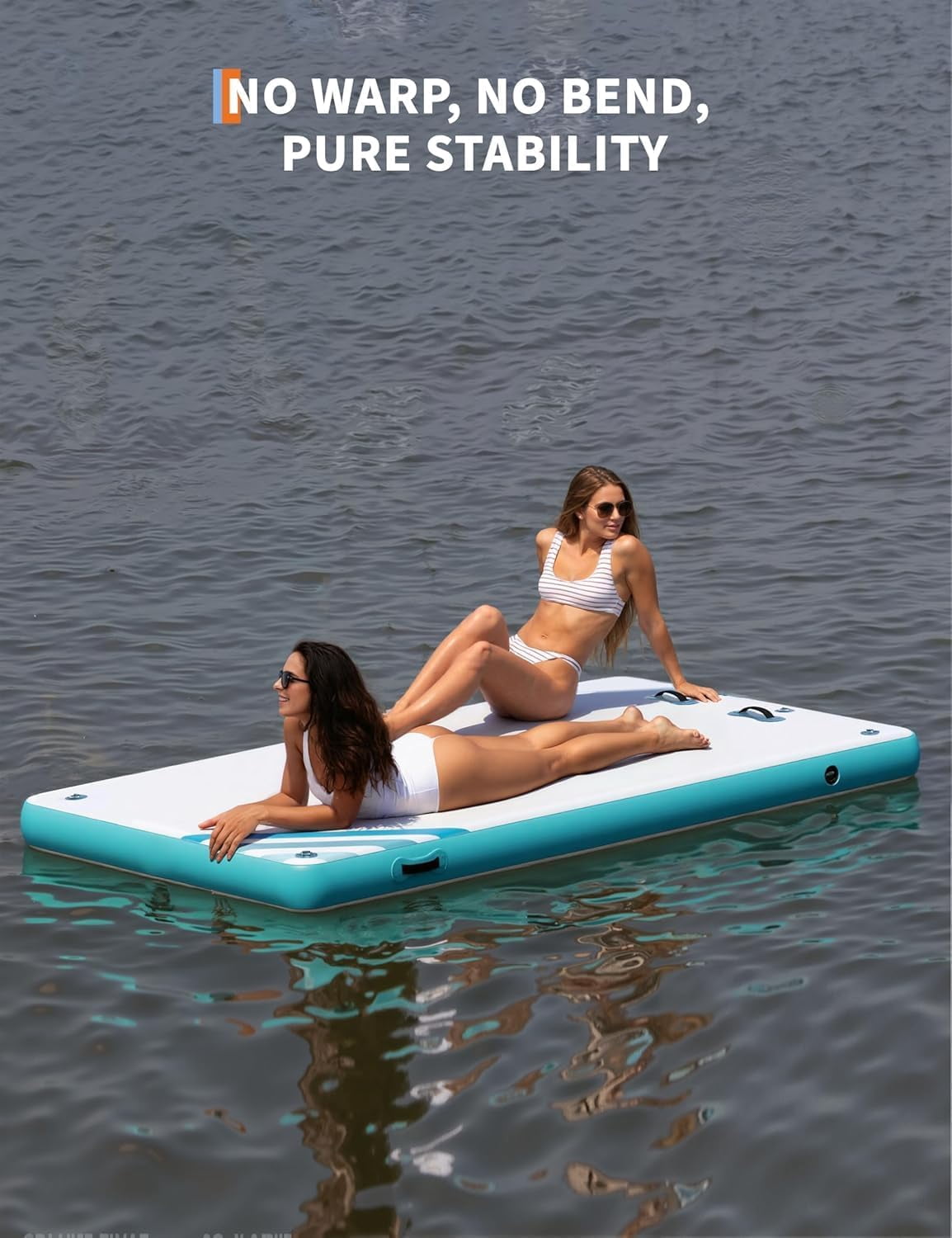Inflatable Floating Dock Air Dock Platform 6ft/8ft/10ft Non-Slip Inflatable Water Swim Mat Floating Island Raft for Pool Lake Beach Ocean Fishing Relaxing
