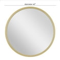 thumbnail image 4 of DecMode Gold Wooden Room Wall Mirror with Thin Frame, 42" x 2" x 42", 4 of 13
