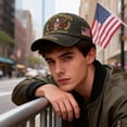 thumbnail image 4 of TOWED22 250th Anniversary USA Hat,1776-2026 Patriot Baseball Cap Adjustable Classic Retro Embroidered Eagle Hat for Men Women Black, 4 of 8