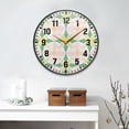 thumbnail image 2 of Yayeee Wall Clock Battery Operated 11.9" Silent Quartz Non-Ticking for Living Room Decor, Retro Yellow Stars, 2 of 8