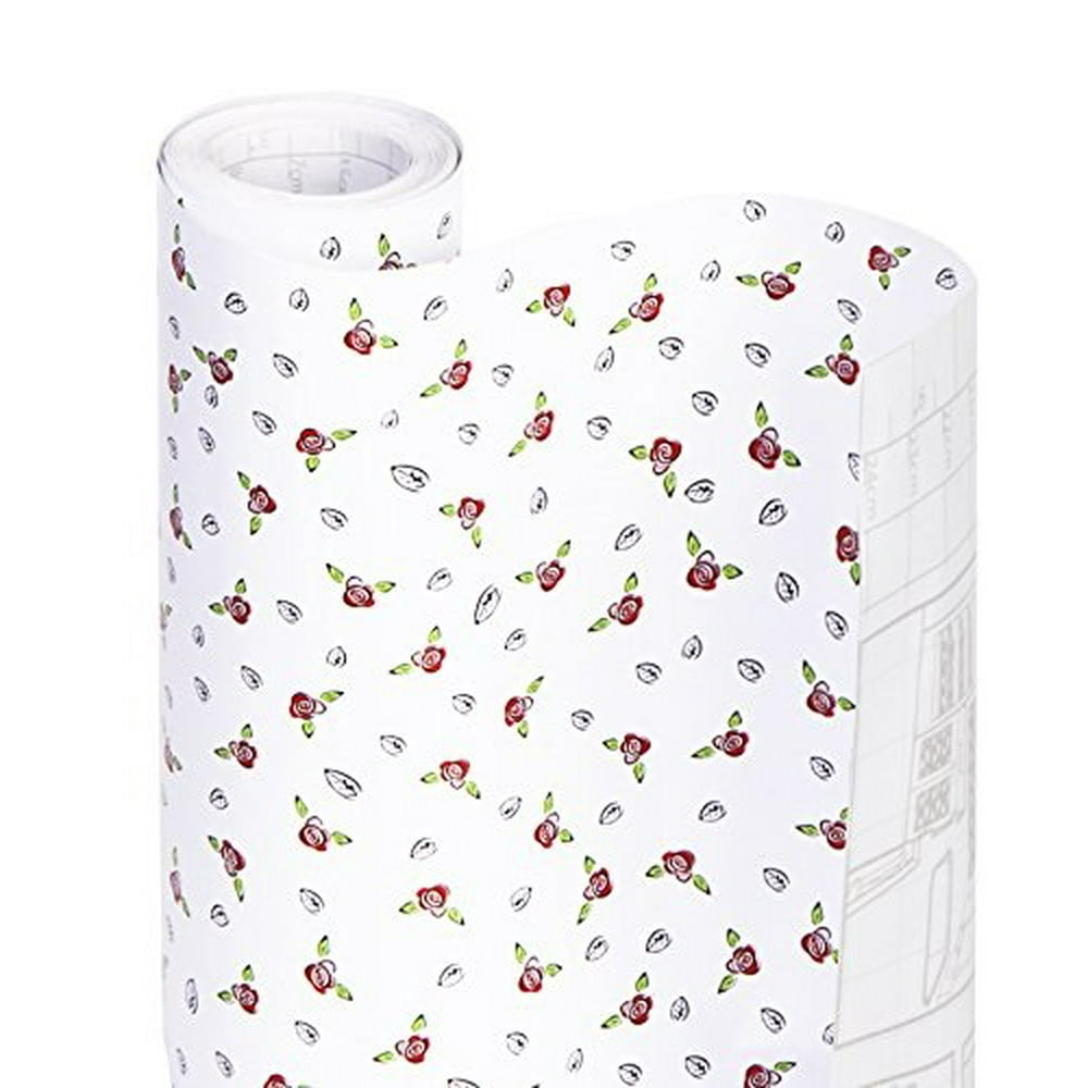 Smart Design Shelf Liner w/Decorative Adhesive Washable Cutable Material Non Slip & Peel