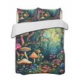 thumbnail image 2 of Mushroom Full Size Down Alternative Comforter, Lightweight Comforter Quilt Bedding Set with Pillow Shams Dream Forest Botanical Floral Plant All Seasons Bed Comforter Duvet Insert 78"x90", 2 of 7