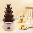 thumbnail image 3 of 4-Tier Chocolate Fondue Fountain 180W Multiple Dipping Pink, 3 of 18