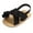 Black, variant on Baby Girls Open Toe Sandals Ruffle Rubber Sole Beach Flat Sandals Summer Casual Lightweight First Walking Shoes