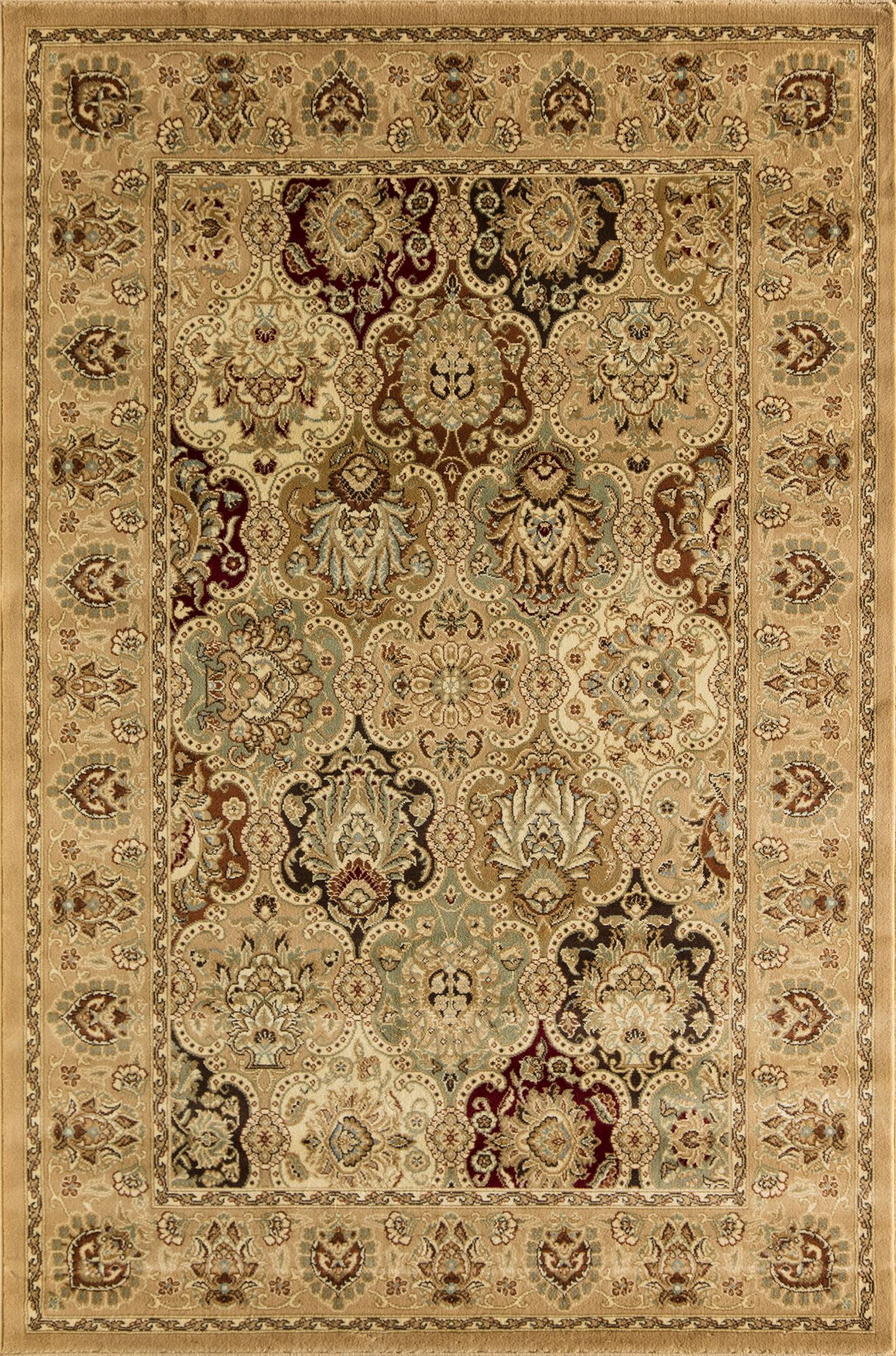 Rugs America Vista P108-BER Panel Berber Oriental Traditional Pink Area Rug, 5'3"x7'10"