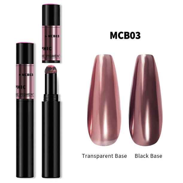 Esmalte de uñas, regalos para mujeres, esmalte de uñas con cojín artístico, bolígrafo de color espejo, no flota, polvo para uñas con lentejuelas.