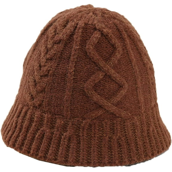 CoCopeaunts Fisherman Hat Autumn Winter Slouchy Knitting Beanies Hat Stretch Casual Knitting Thickened Warm Cap for Men Women