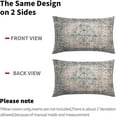 thumbnail image 4 of Ethnic Boho Rectangular Pillow Covers 12X20 Inch Bohemian Carpet Vintage Lumbar Pillow Cases Grey Brown Floral Throw Pillows Set of 2 Home Decor for Living Room Bedroom Outdoor Cushion, 4 of 6