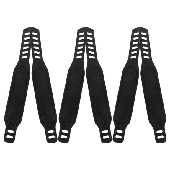 3 Pairs Gym Cycle Pedal Straps for Exercise Bike Adjustable Footrest Straps