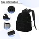 thumbnail image 3 of Disketp Black Marble Mochila Ligera Clásica con Múltiples Bolsillos, Mochila Casual para Hombre y Mujer, Ideal para Escuela, Trabajo y Viajes, 3 of 6