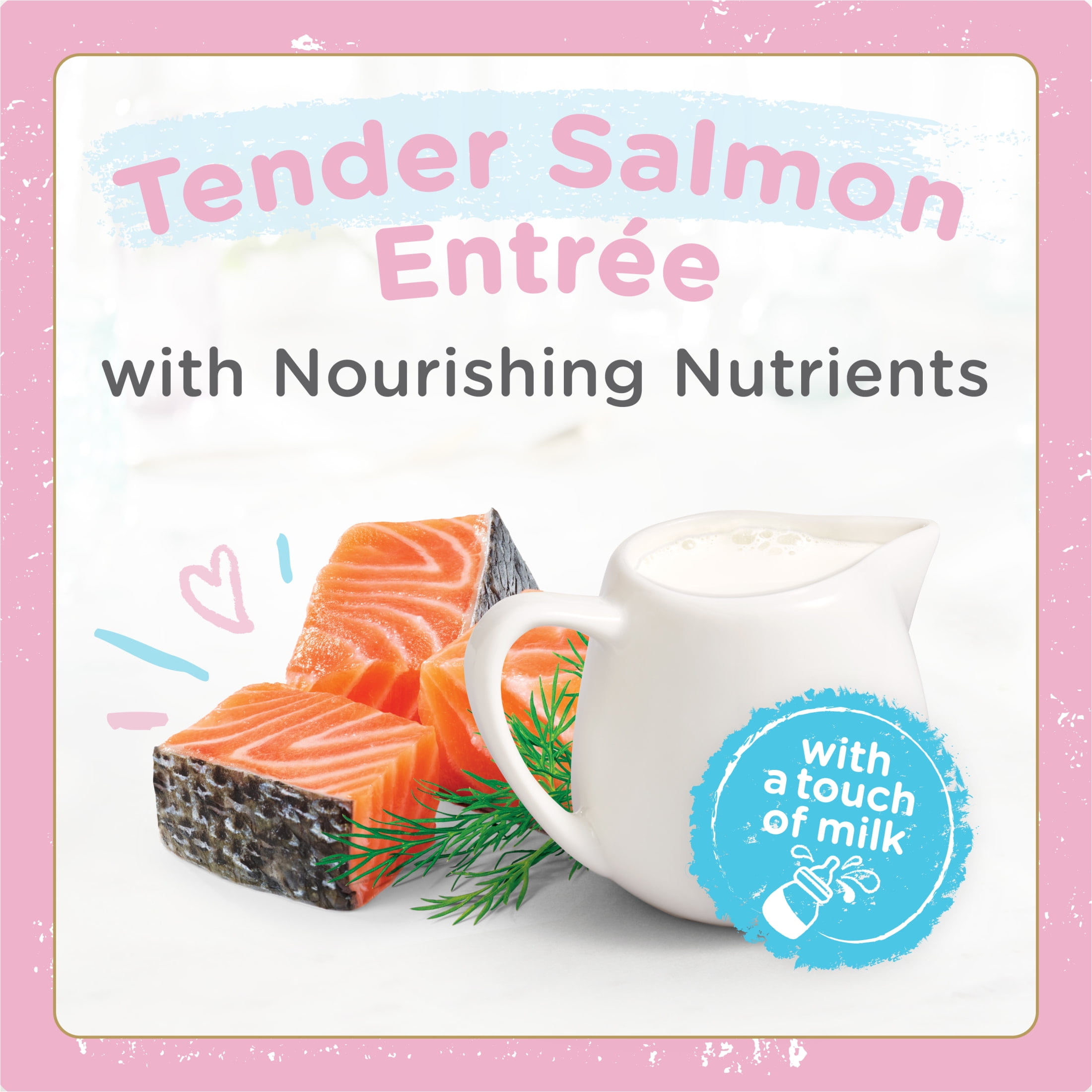 (12 pack) Purina Fancy Feast Gourmet Gravy Petites Tender Salmon Pate Gourmet Wet Kitten Food, 2.8 oz Tub
