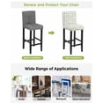 thumbnail image 3 of Sage Green Buffalo Plaid Bar Stool Covers Set of 6, Farmhouse Check Stripes Geometric Stretch Bar Chair Covers with Backs, Removable Pub Counter Height Chair Cover for Kitchen Dining Room Cafe, 3 of 7