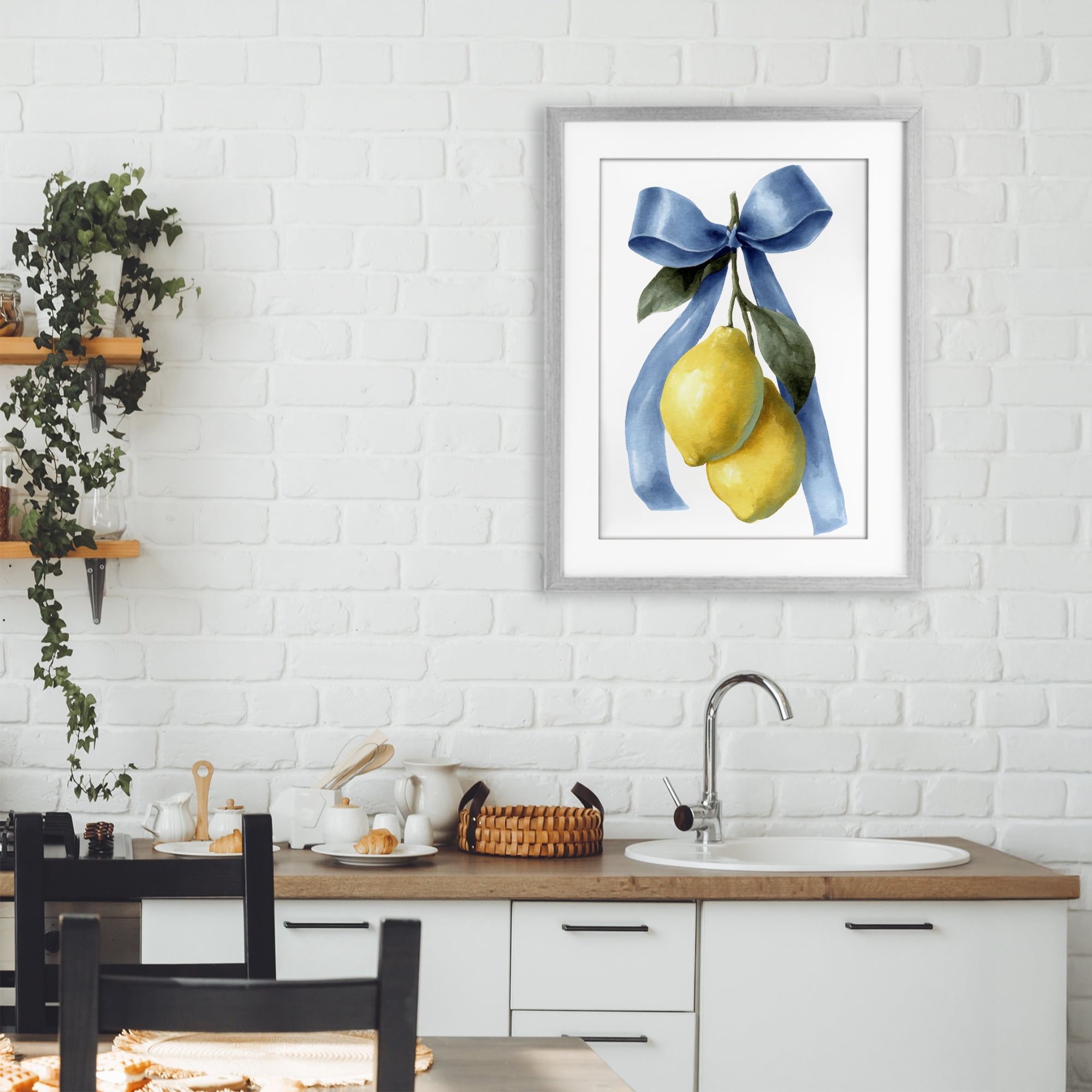 Stupell Industries Sweet & Sour Lemons Gray Framed Print Under Glass, design by Petal Prints Design