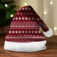 thumbnail image 2 of Rotm Santa Hats Christmas Knitted Hat Xmas Beanie Hat Bulk Crochet Knit Cap Set Printed Wool Bulk Brick Red,S, 2 of 4