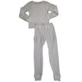 thumbnail image 3 of Indera Girls Long Sleeve Thermal Long John Underwear Pant and Top Set, 34209 34209-X-Small (White), 3 of 3