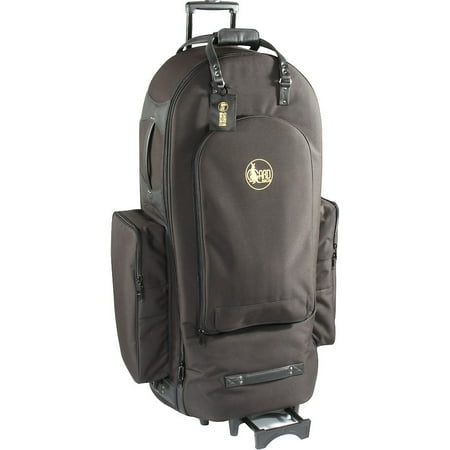 Gard 3/4 Tuba Wheelie Bag 61-WBFSK Black Synthetic w/ Leather Trim