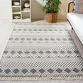 thumbnail image 2 of SAFAVIEH Natura Joandra Geometric Wool Area Rug, Ivory/Charcoal, 6' x 9', 2 of 8
