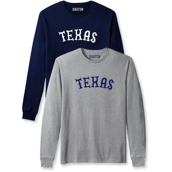 Daxton Retro Texas Arch Font Long Sleeves T Shirt Soft Medium Weight Cotton