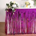 thumbnail image 2 of BalsaCircle 29" x 9 feet Fuchsia Metallic Foil Fringe Table Skirt Wedding Birthday Party Catering, 2 of 8