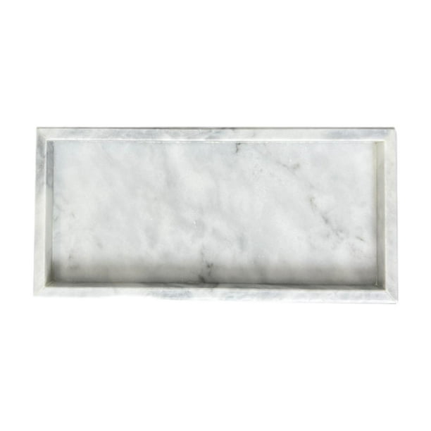 Bandeja de almacenamiento de mármol, bandeja de joyería elegante de mármol, organizador decorativo de encimera para el baño del club oficina en B