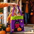 thumbnail image 2 of Aurorax Purple Halloween Basket,Trick or Treat Bucket Reusable Treat Bag,Halloween Totes for Adults Home Decor, 2 of 6