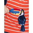 thumbnail image 4 of Wonder Nation Toddler Boys Short Sleeve Striped Graphic Tee with Zipper Pocket, Sizes 12M-5T, 4 of 7