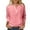 Pink, variant on Summer Tops for Women Summer Shirts for Women Casual Turtleneck Long Sleeve Solid T Shirt T Shirt Long Sleeve Shirts Athletic Wear Woman Tops Pack Yellow L