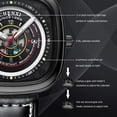 thumbnail image 5 of Chenxi Men Watches Fashion Square Dial Top Brand Luxury Quartz Wristwatch Leather Waterproof Sports Military Men's Watch - Quartz Wristwatches, 5 of 7
