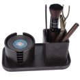 thumbnail image 3 of Black Durable Elegant Tea Tool Set, Japanese Style Teacup Mat, Home For Tea Lovers Office Cyan, 3 of 8