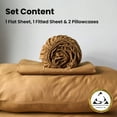 thumbnail image 3 of Weddingly certified 100% Giza egyptian cotton sheets|4 piece set|Deep pocket|Extra Long staple|Sateen Weave|High fabric strength,Uniform &soft|Wrinkle free|(Twin XL,Taupe), 3 of 5